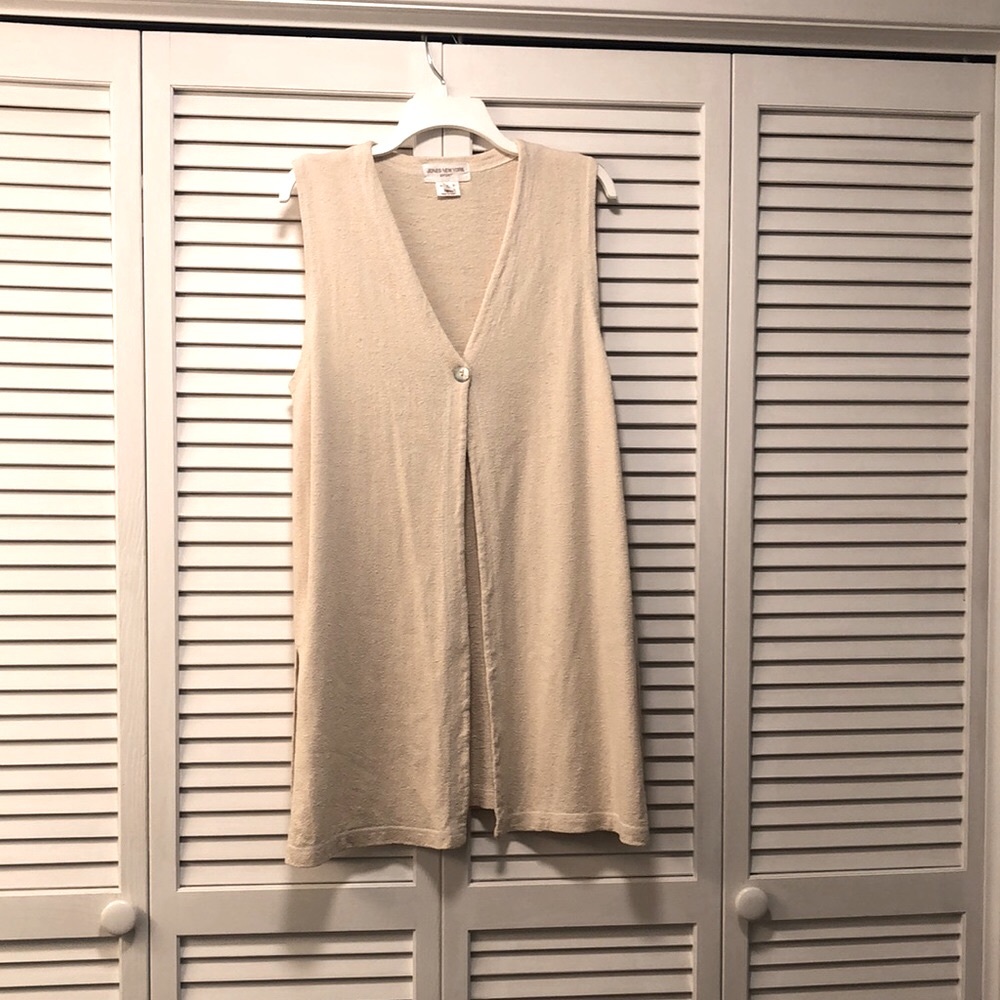 Jones New York Sport Silk Vest Sz L